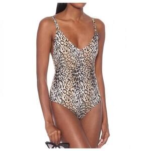 NWT Melissa Odabash Cyprus CR Cheetah Womens One Piece Swimsuit Size 40